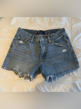 GAP Light Blue Frayed Hem Denim Shorts